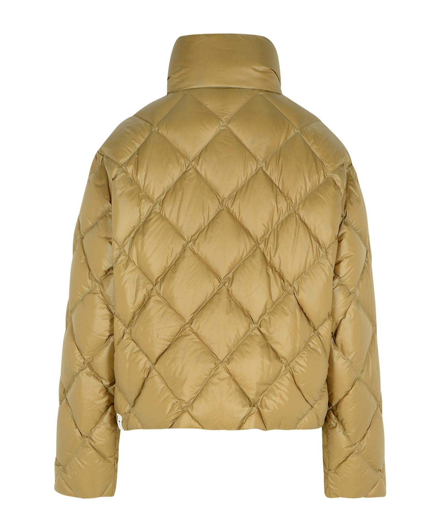 Jil Sander Down Jacket With Chest Pocket And High Collar In Nude
