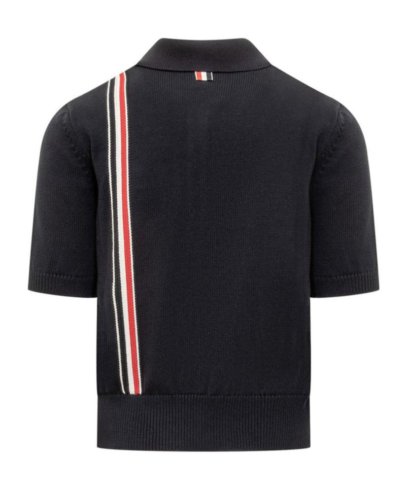 Thom Browne Rwb Polo In Black