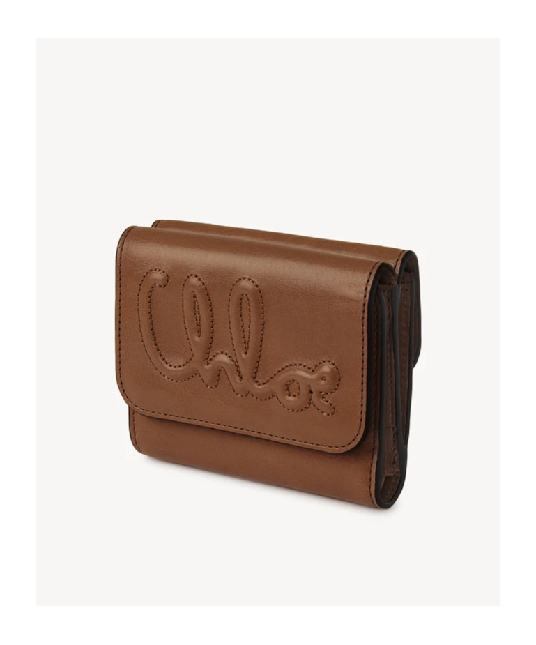 Chloé Small Three-fold Bag In Brown