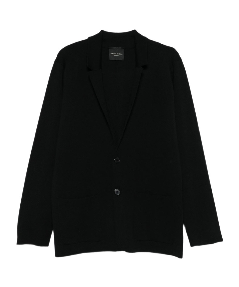 Roberto Collina Single-breasted Casual Jacket In Black