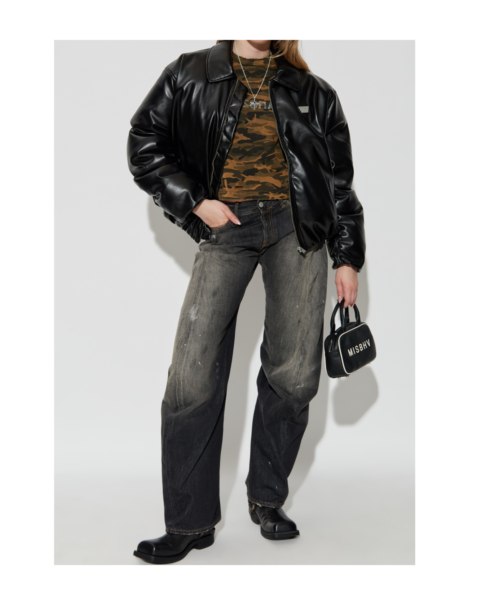Misbhv Camouflage Printed T-shirt In Brown