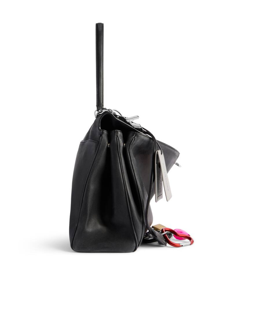 BALENCIAGA WOMEN'S RODEO LARGE HANDBAG WITH CHARMS  IN BLACK