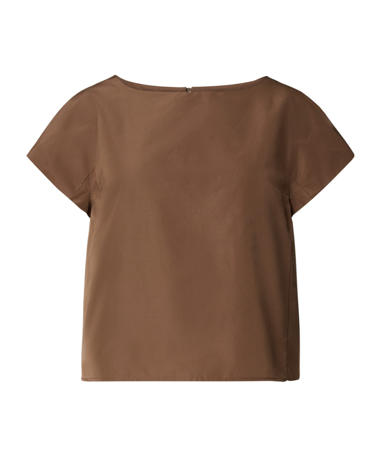 Weekend Max Mara Max Mara Weekend Boxy Taffeta Top In Brown