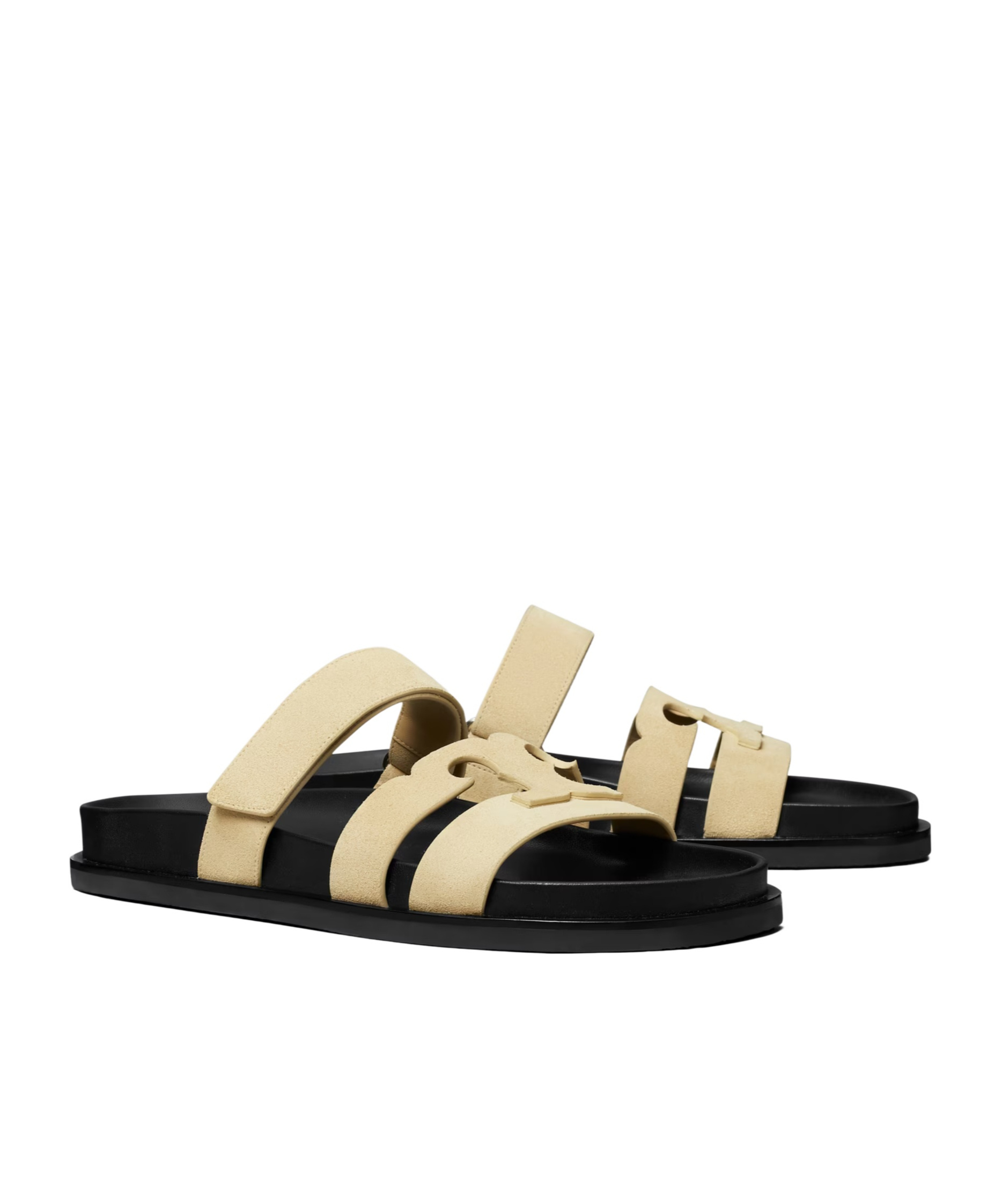 Tory Burch Ines Double Strap Flat Sandals In Yellow