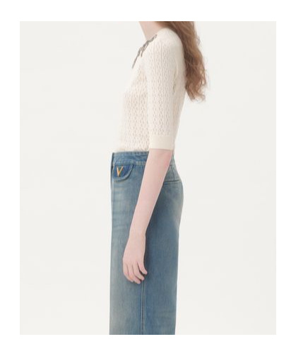 Valentino Embroidered Cotton Top