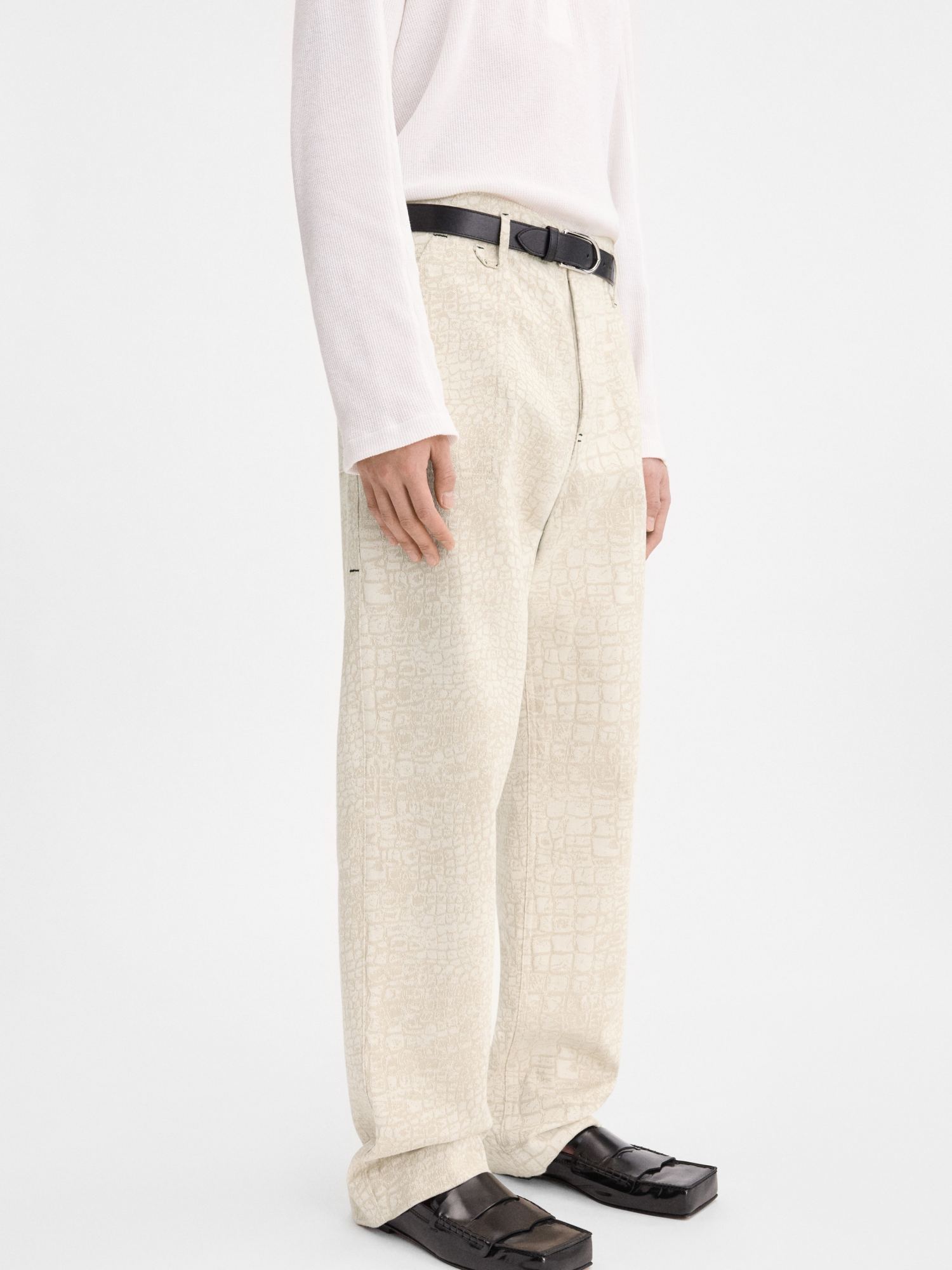 Jacquemus Belt-loop Jeans In Nude