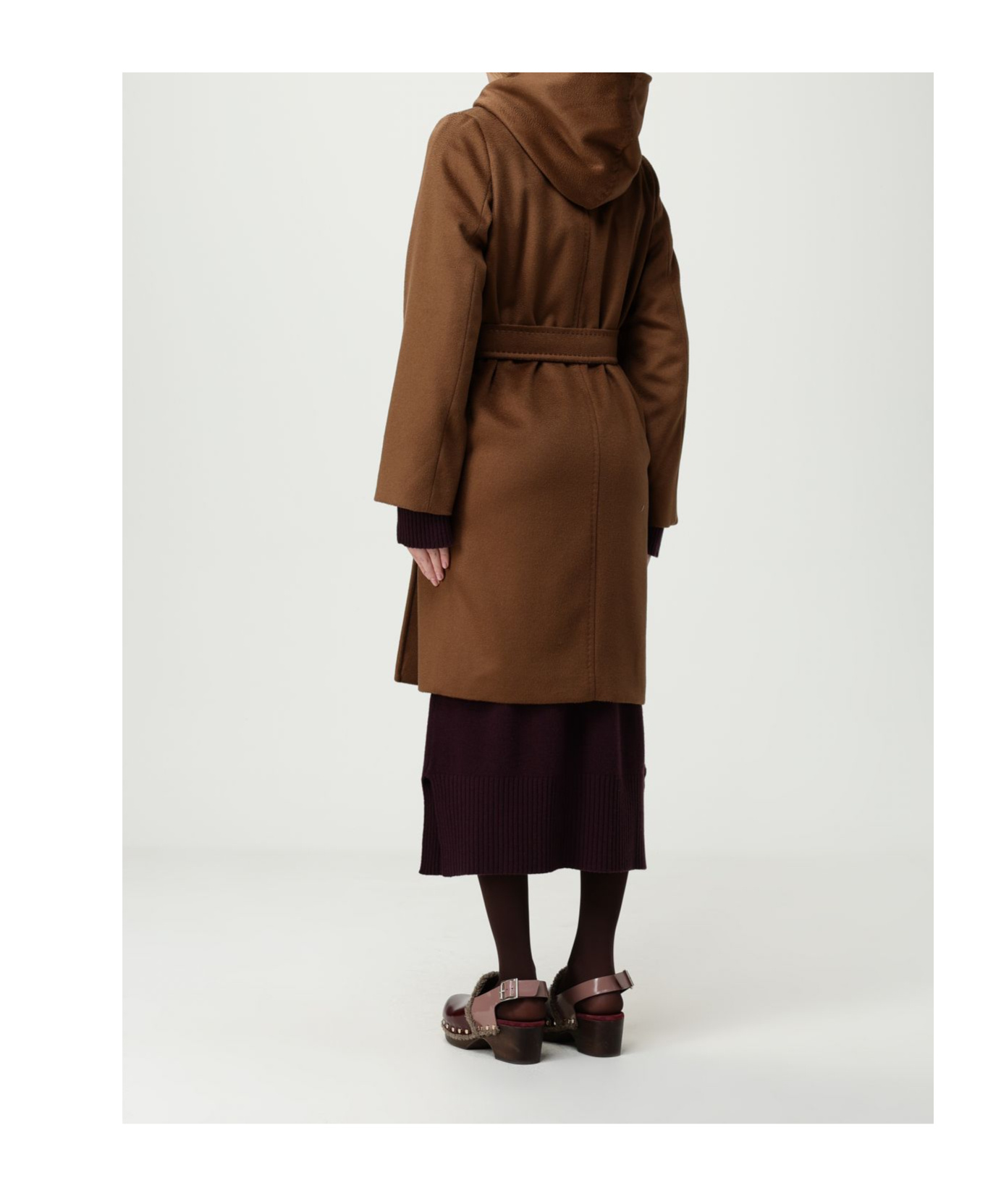 Max Mara Long-sleeved Coat In Brown