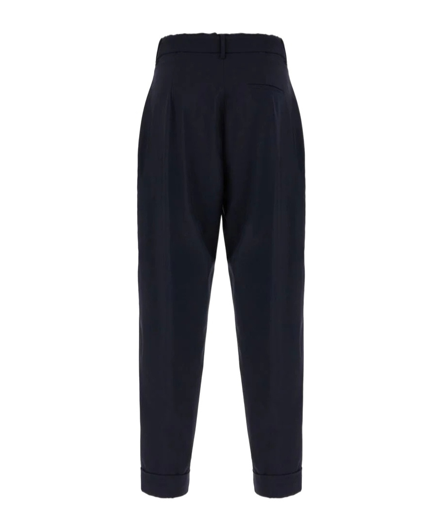 Panicale Belt Loop Casual Pants In Black