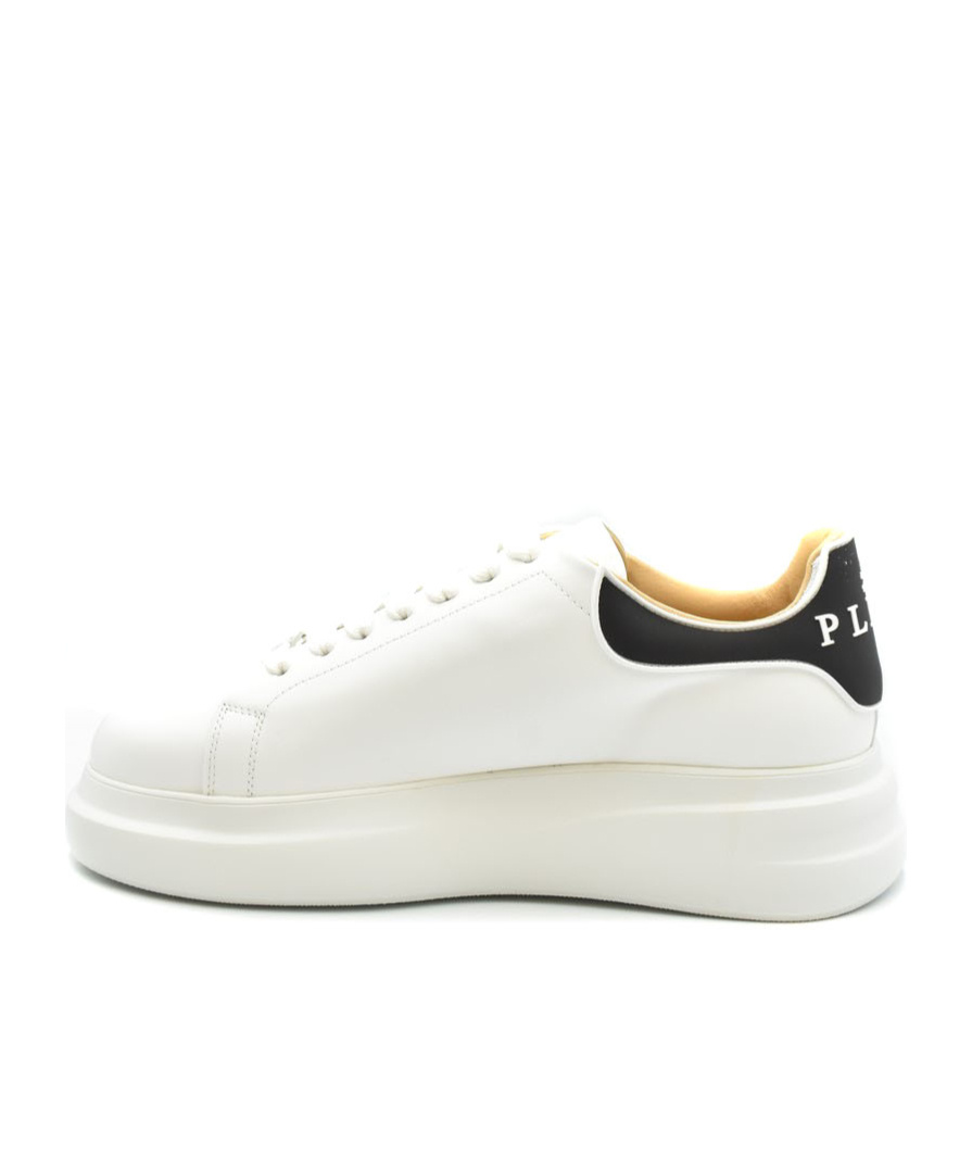 PHILIPP PLEIN LO-TOP LEATHER SNEAKERS 