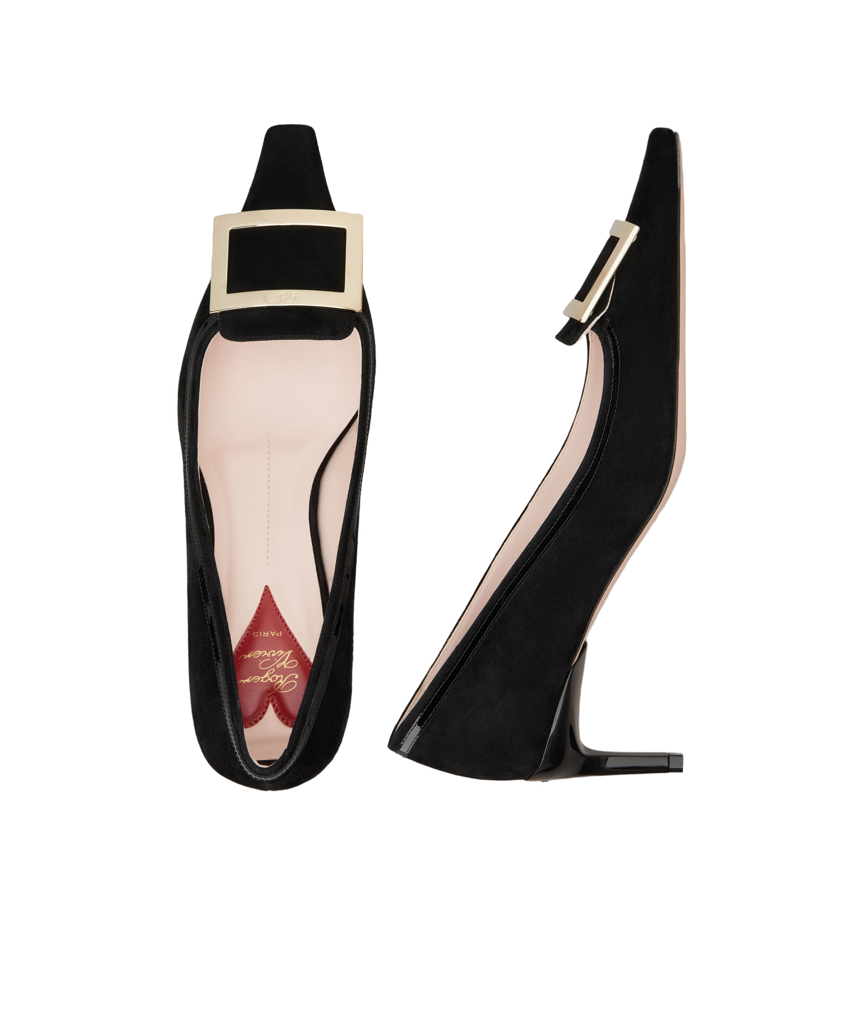 Roger Vivier Viv Canarette Decollete 55 In Black