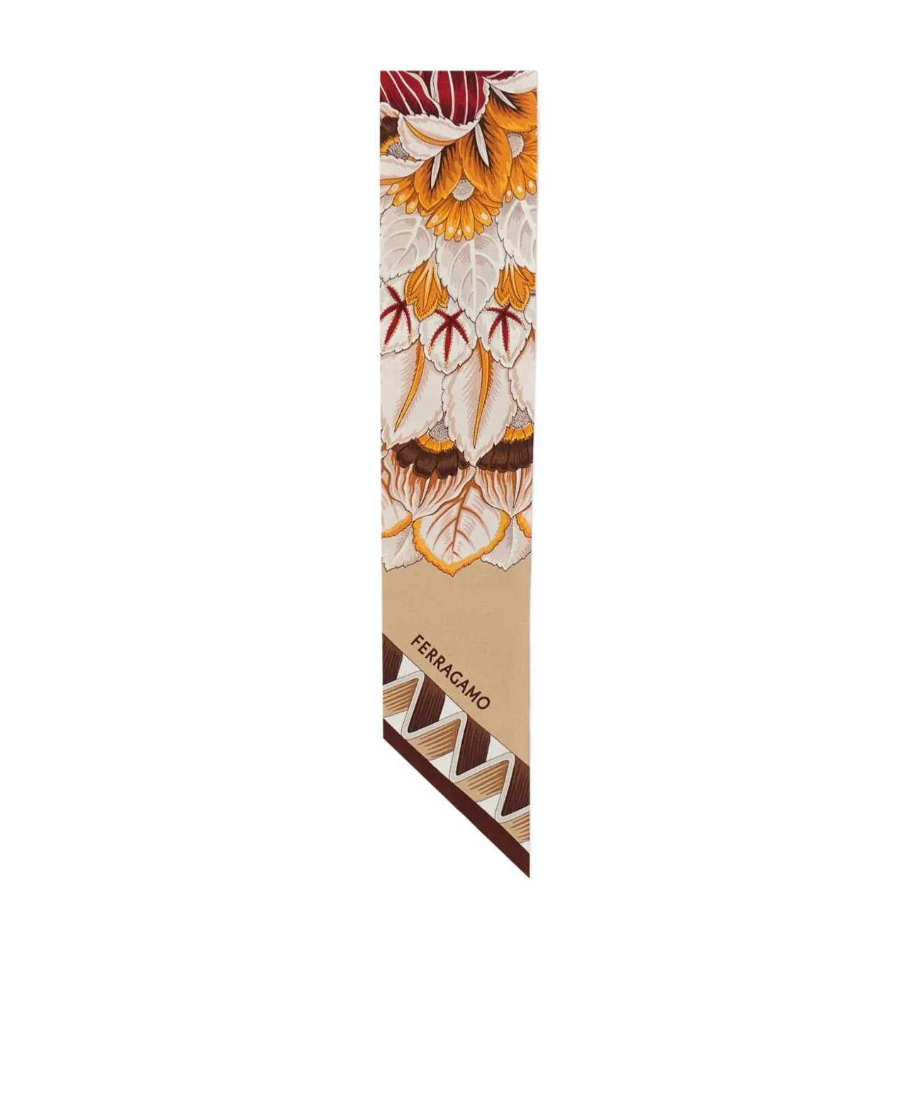 Ferragamo Printed Silk Scarf In Multi
