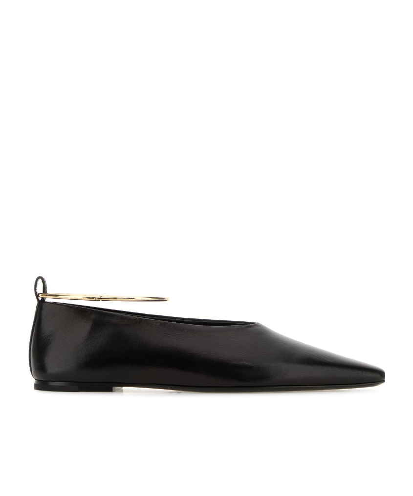 Jil Sander Pointed-toe Flat Ballet Shoes In Black