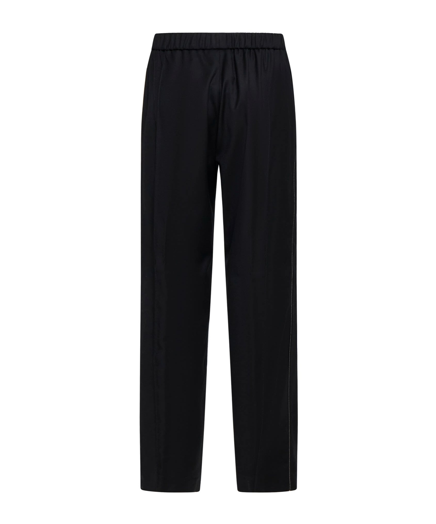 Fabiana Filippi Bistretch Wool Jogging Trousers With Filo Diamante In Black