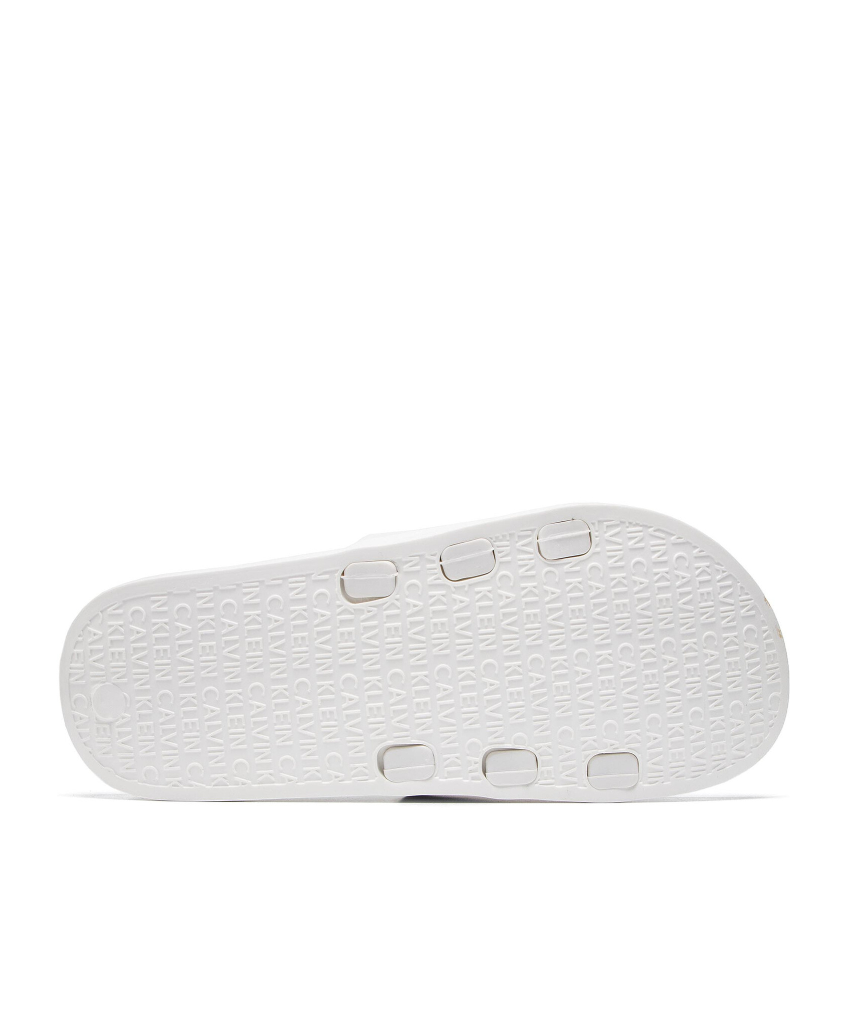 Calvin Klein Logo Slippers In White