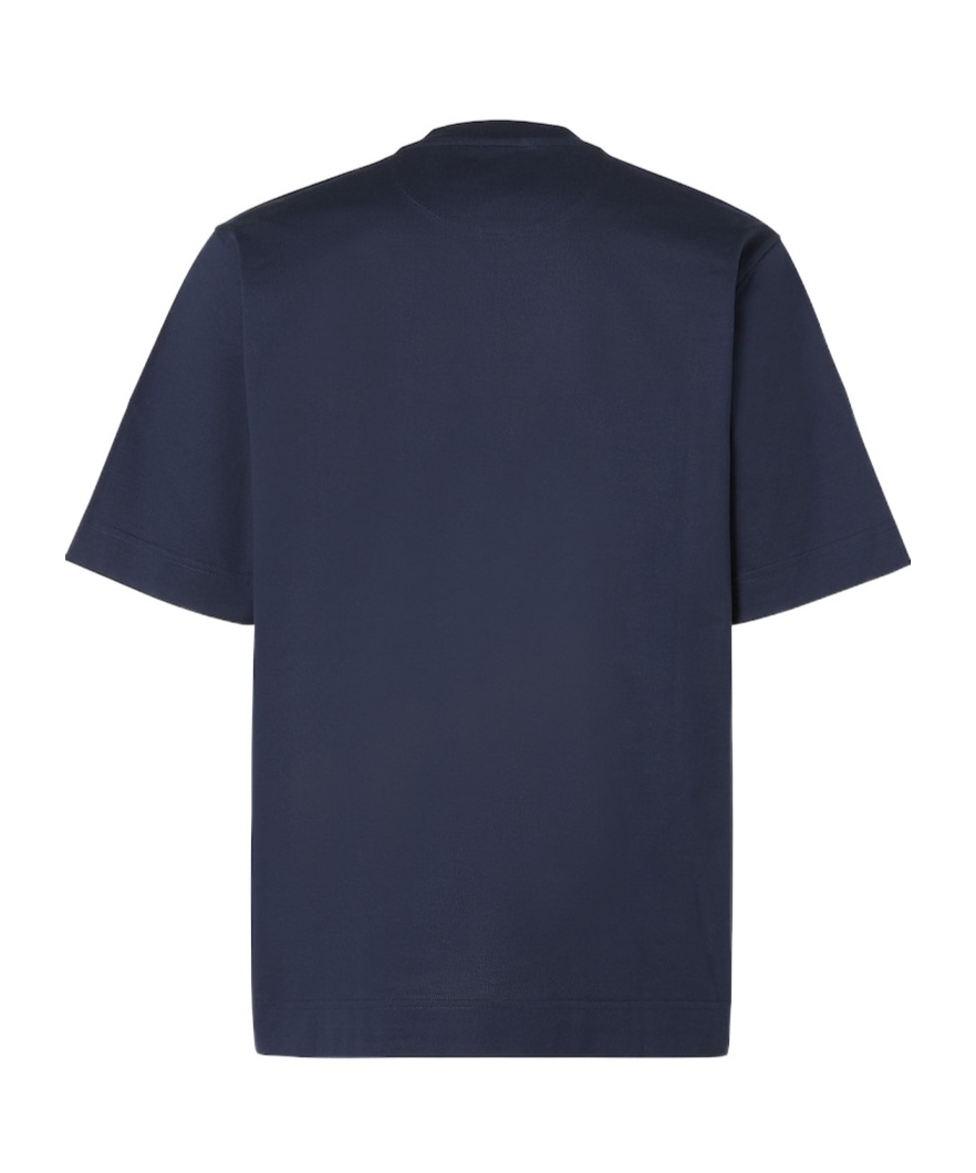 Fendi T-shirt Dark Blue Cotton T-shirt In Blue