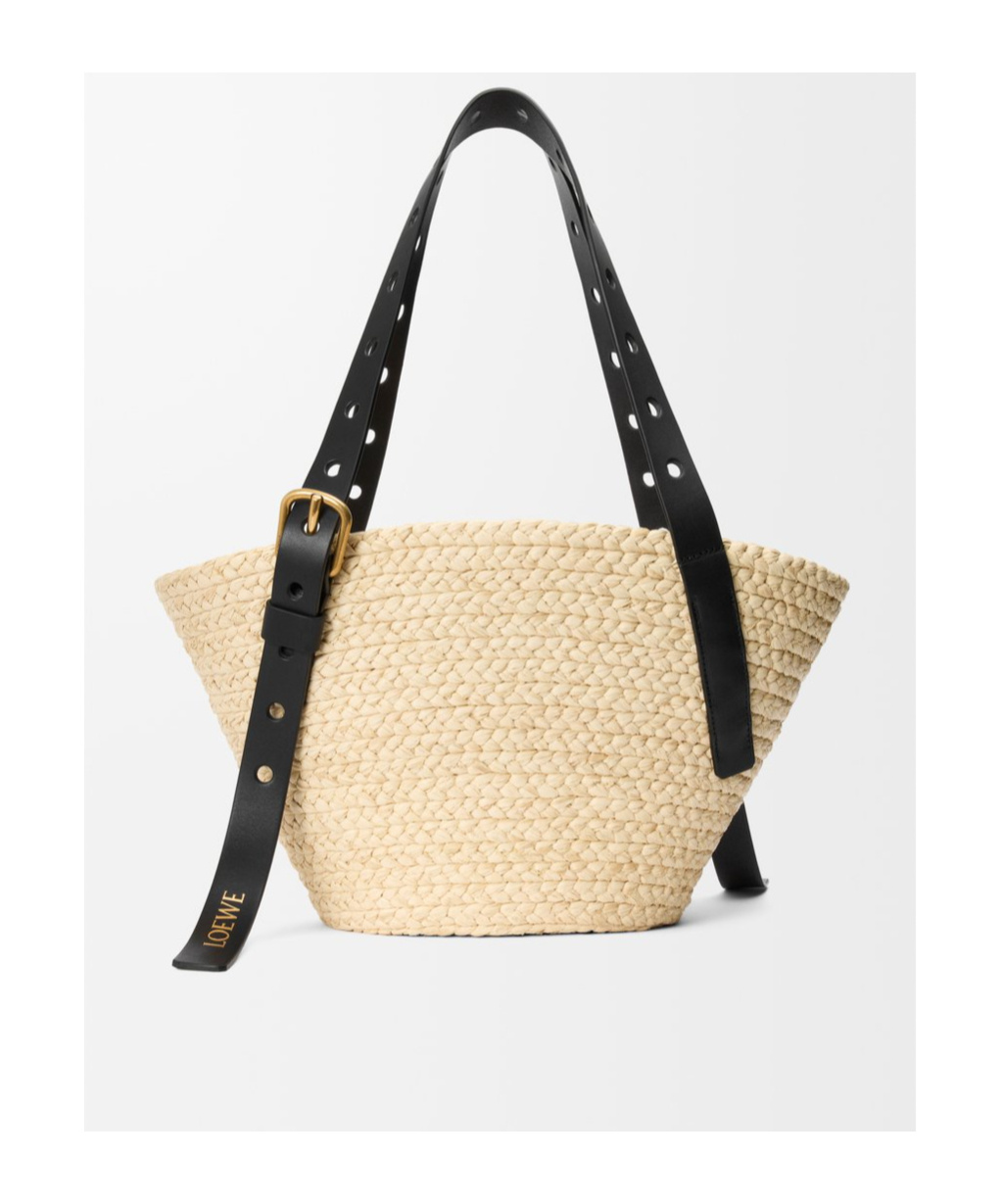 Shop Loewe Punched-holes Tote Bag In Natural