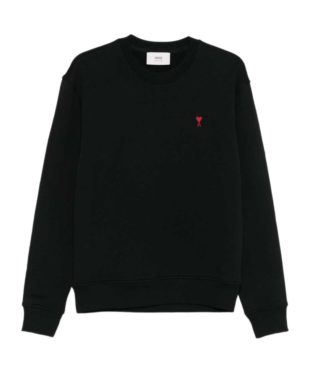 Ami Alexandre Mattiussi Ami Paris Ami De Coeur Black Crew-neck Sweatshirt Women In Black