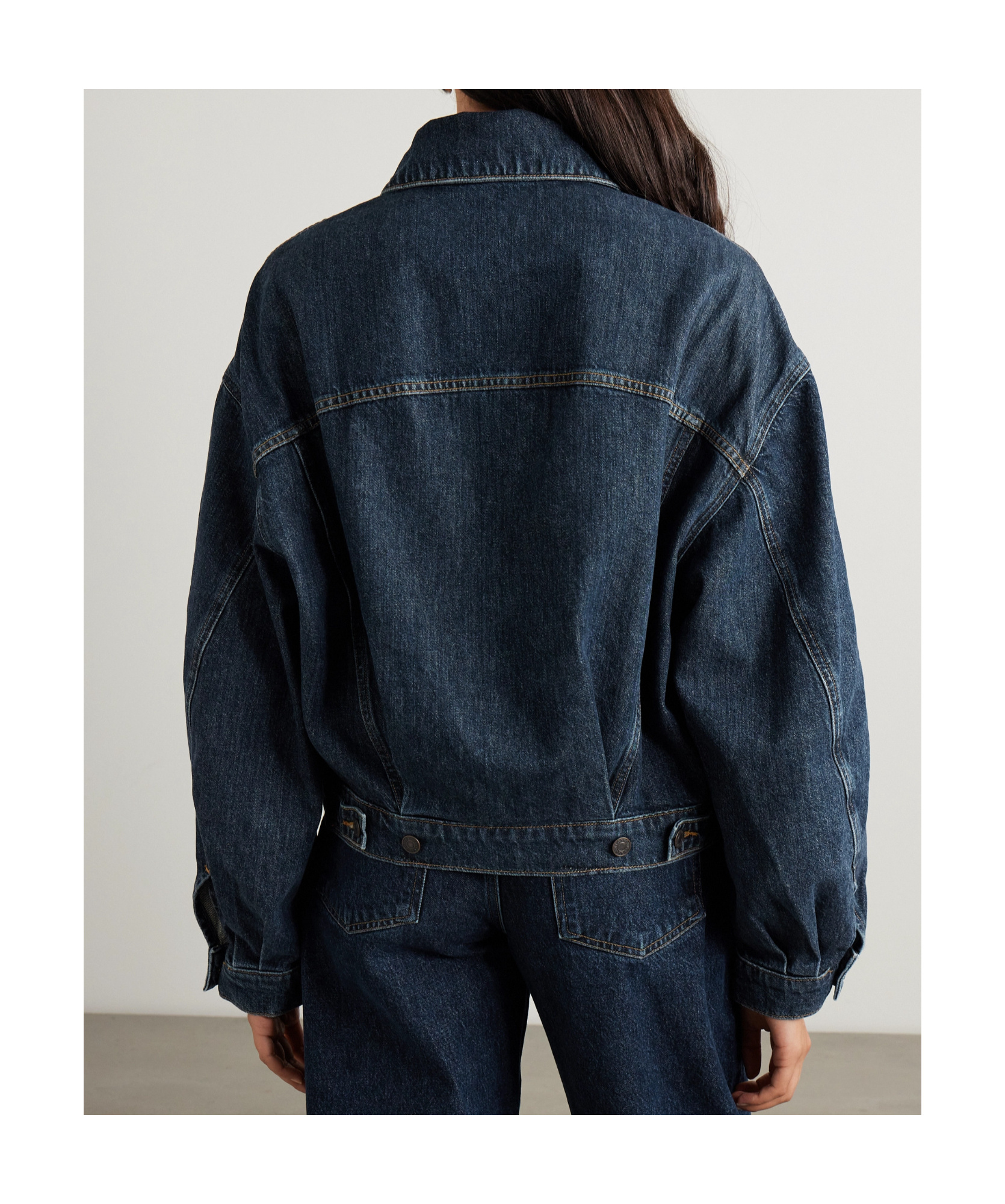 Agolde Button Denim Jacket In Blue