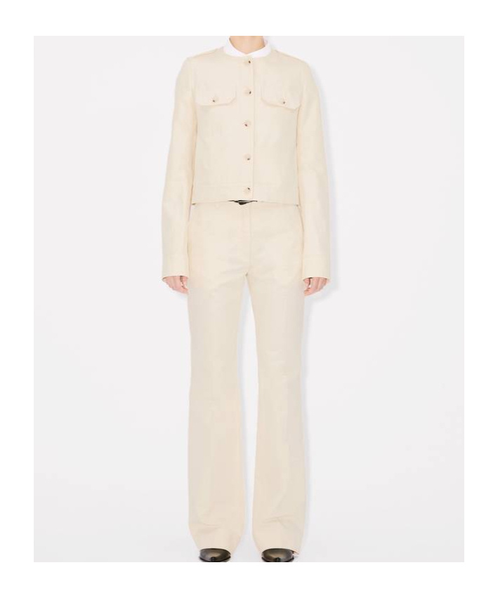 Kenzo Long-sleeved Casual Jacket In Cream