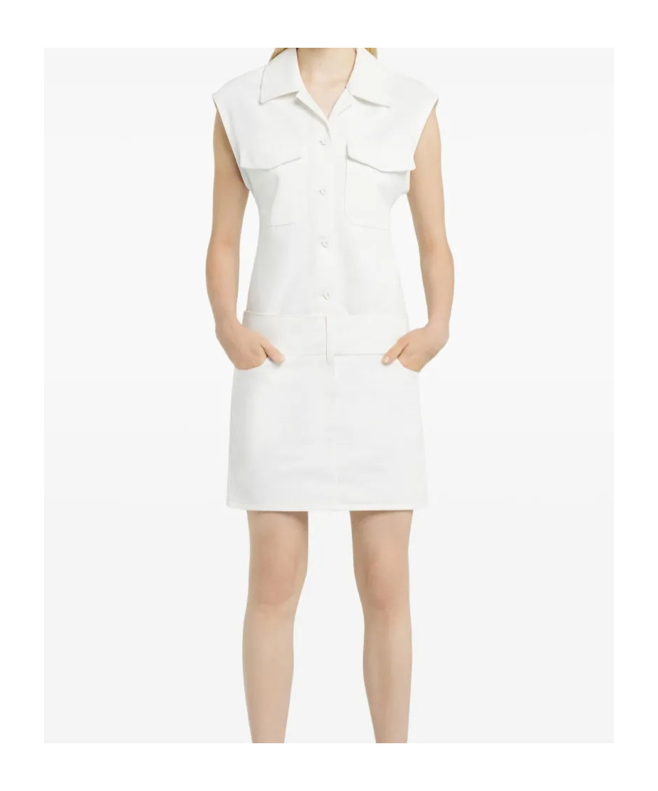 Shop Courrèges Sleeveless Shirt In White