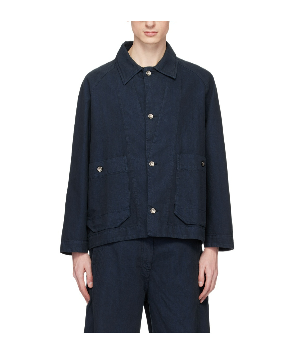 Henrik Vibskov Navy Delivery Denim Jacket In Black