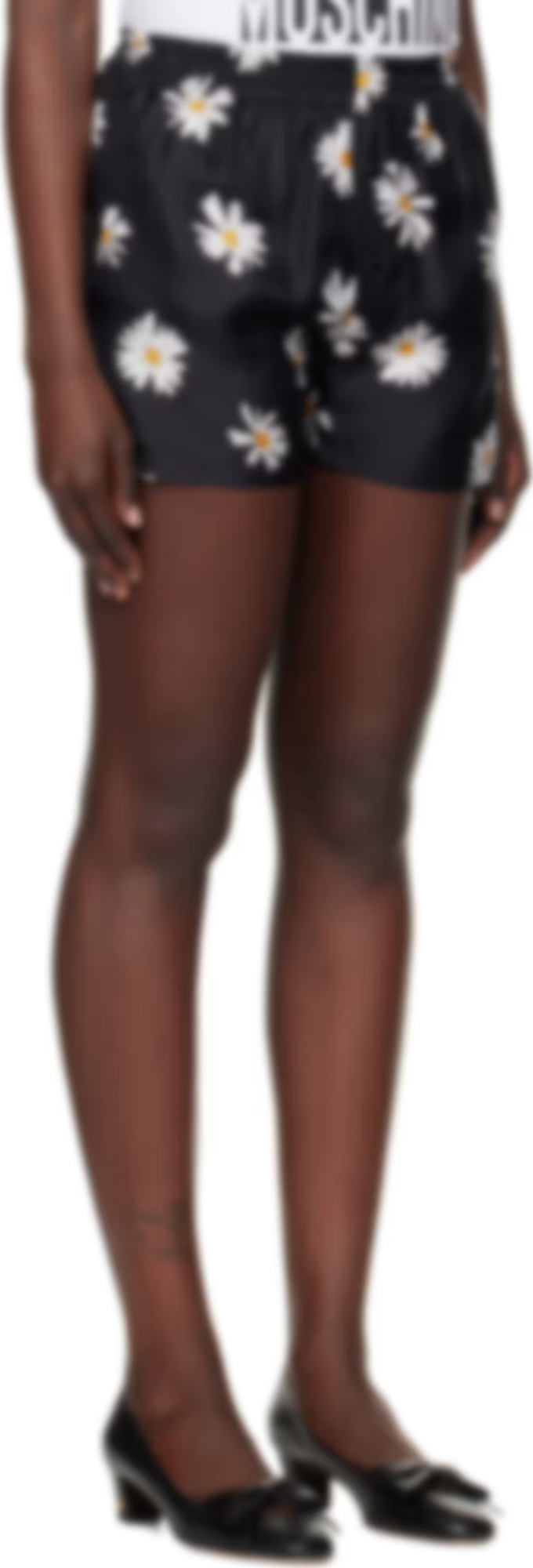 Moschino Elastic Waist Shorts In Black