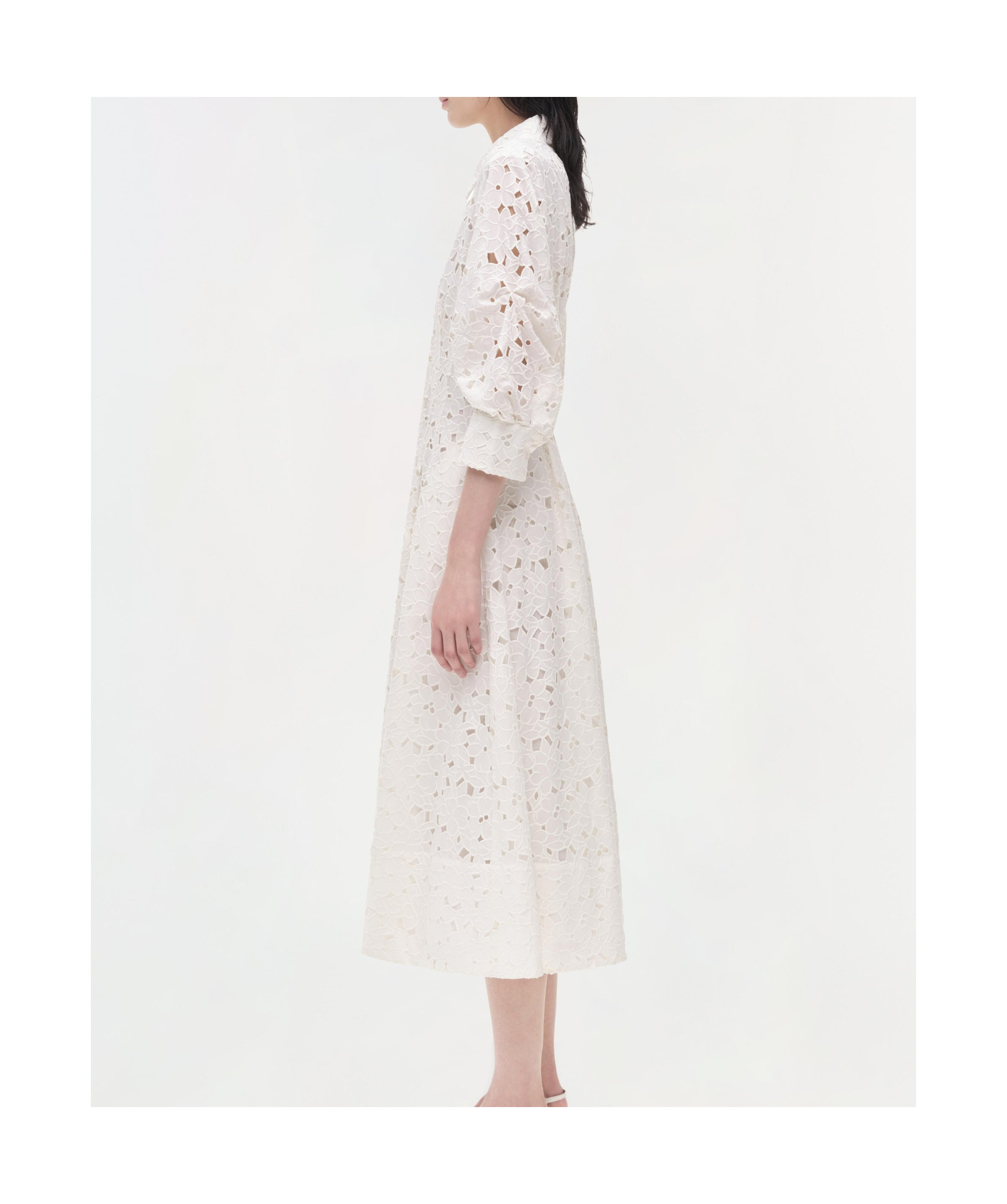 JONATHAN SIMKHAI JAZZ EMBROIDERED MIDI DRESS