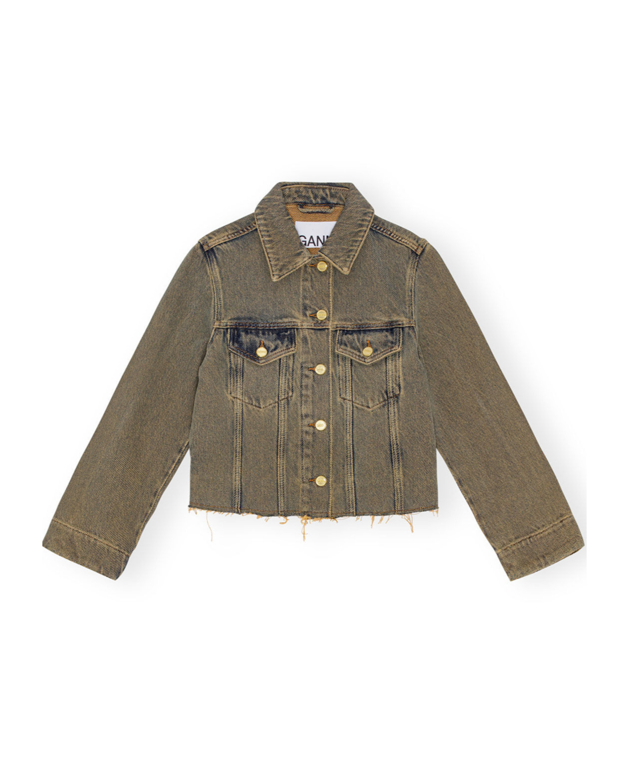 GANNI OVERDYED HEAVY DENIM JACKET 