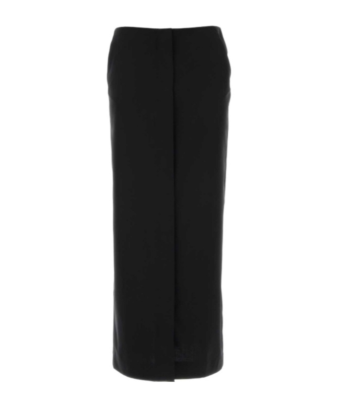 Herno Slit Midi Skirt In Black