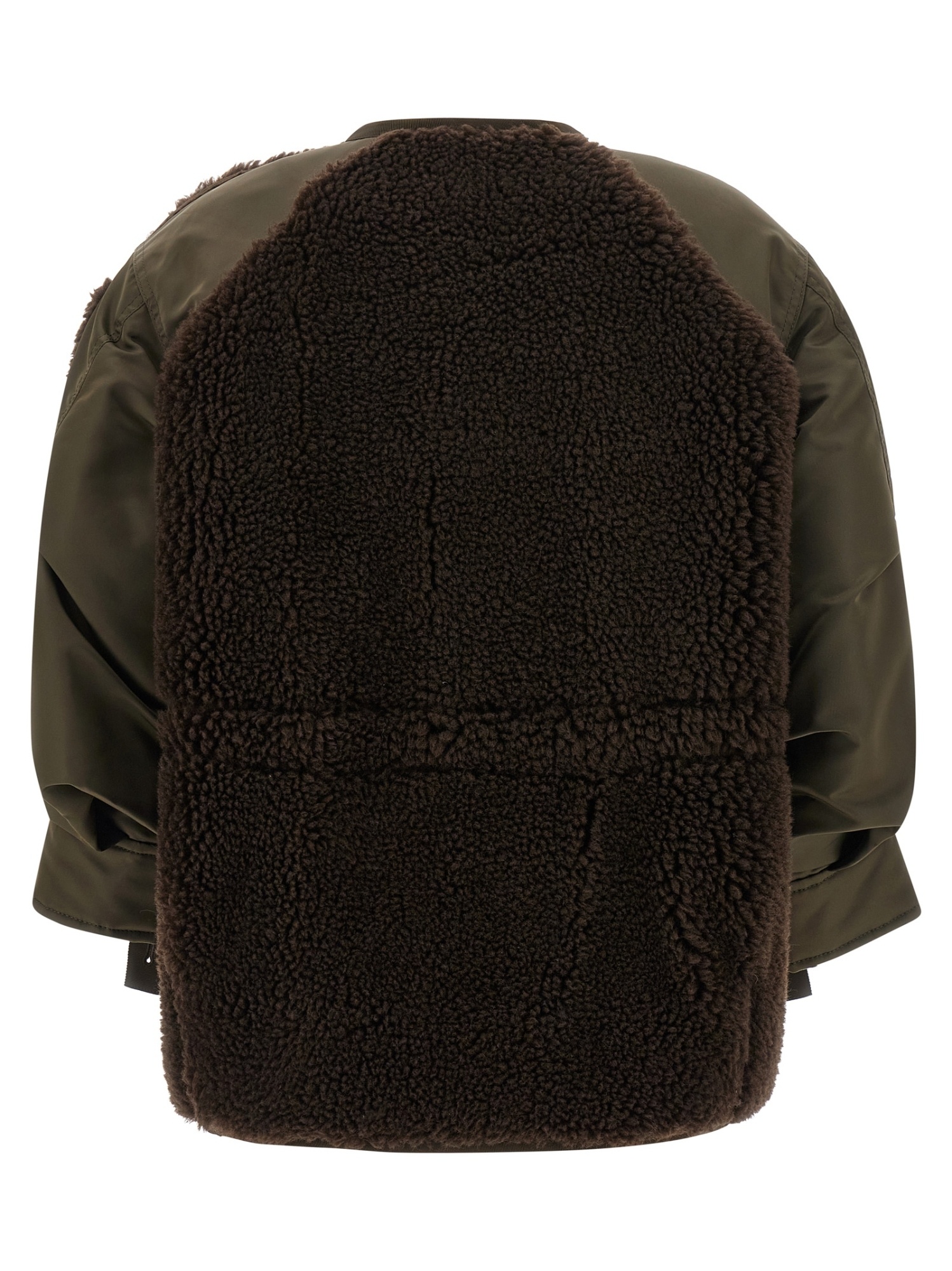 Sacai Long-sleeved Casual Jacket In Brown