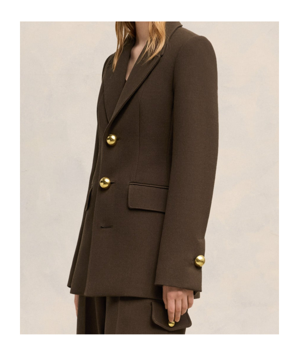 Ami Alexandre Mattiussi Fitted Buttoned Jacket In Green