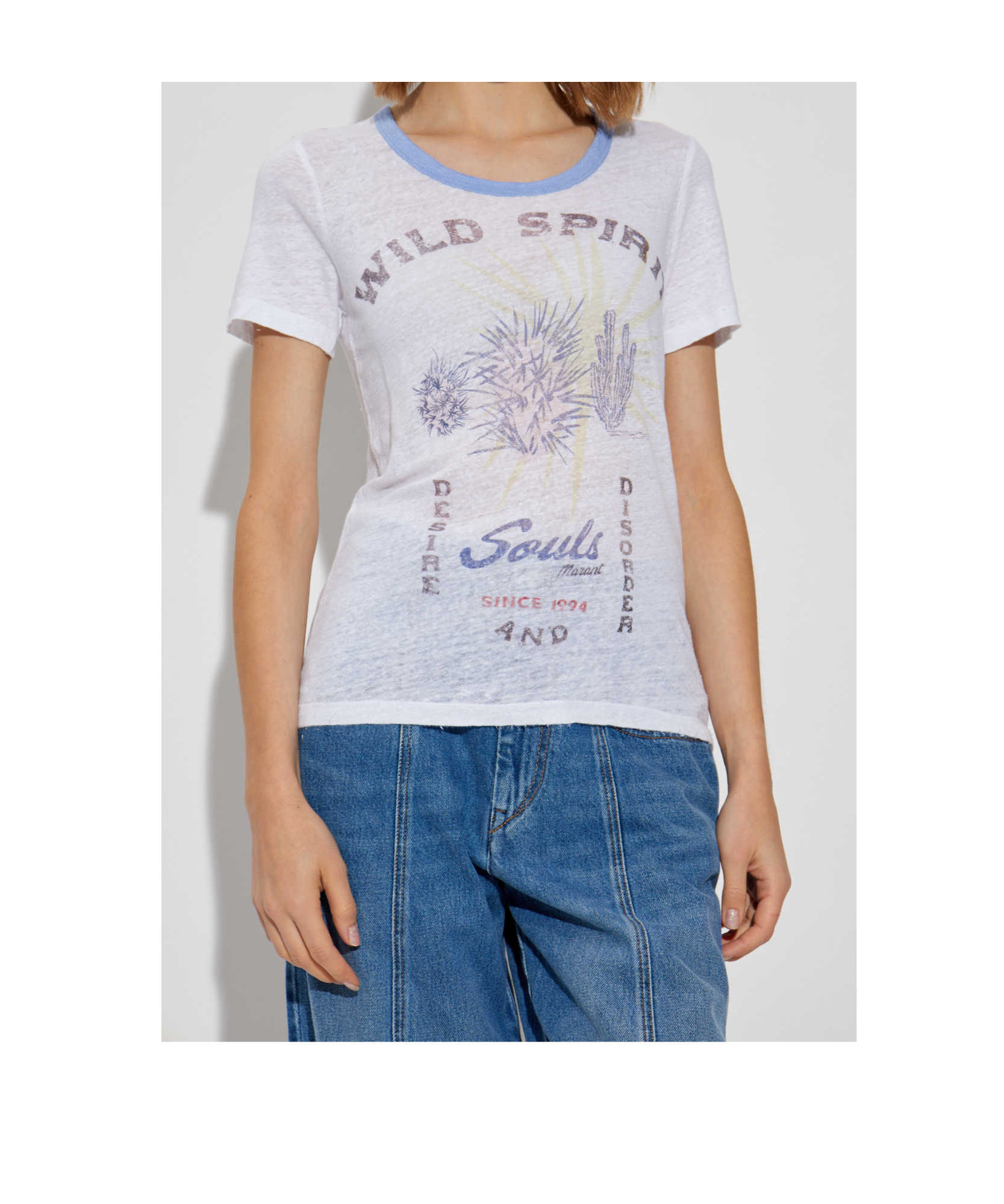 Isabel Marant Étoile Item O-neck Short-sleeved T-shirt In White