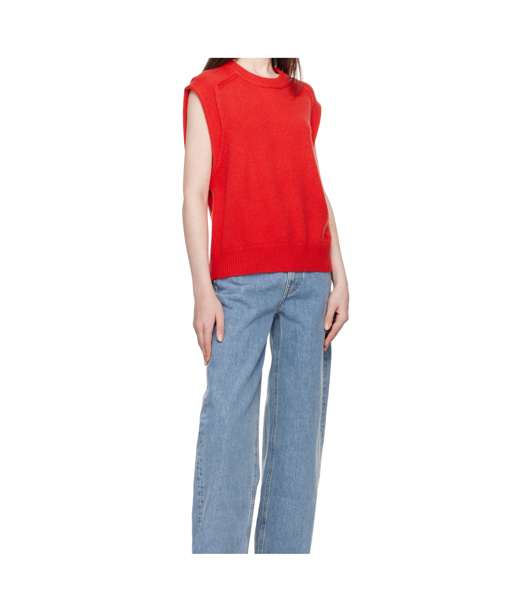 Loulou Studio Mari Wool Sleeveless Boxy Top In Blue