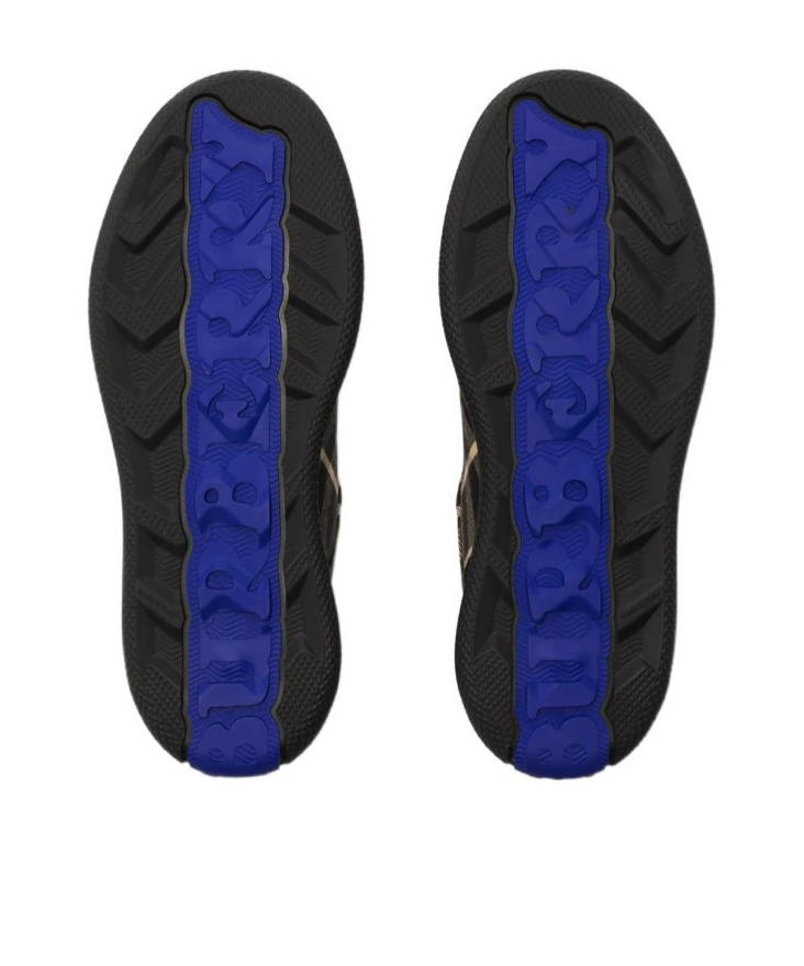 Burberry Checked Terrace Lace-up Sneakers In Black