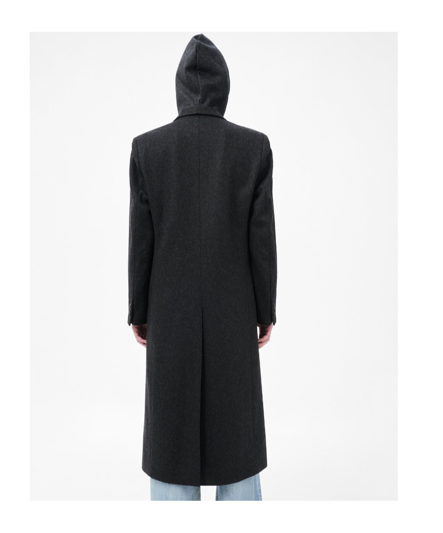 Our Legacy Long Water-repellent Wool Supper Coat In Black