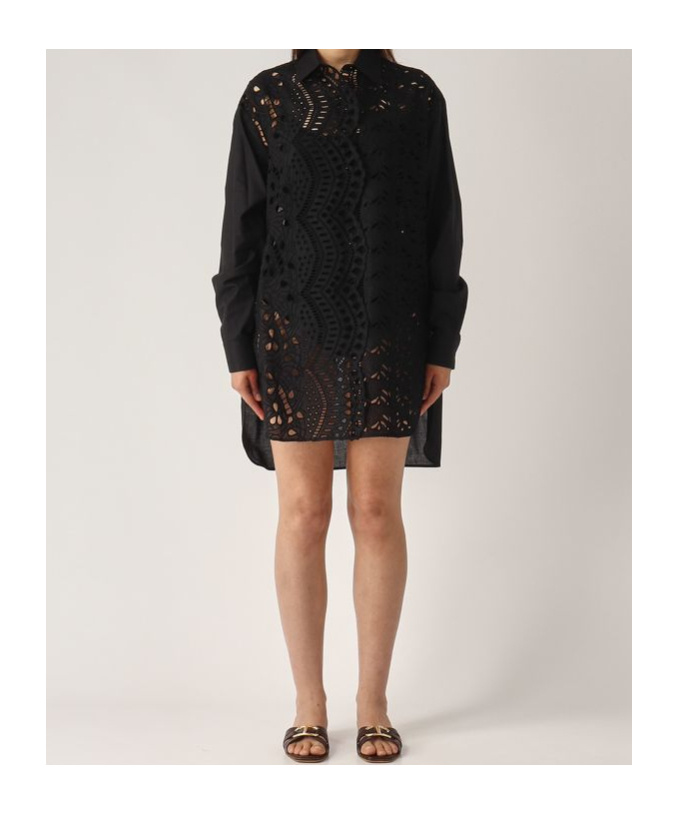 Ermanno Scervino Oversize Poplin Shirt In Blue