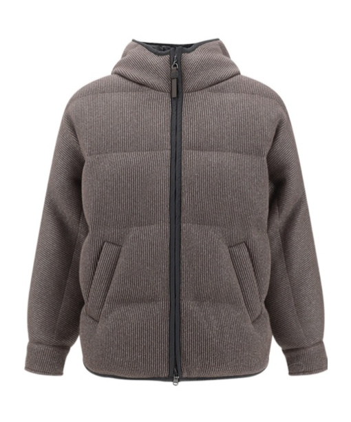 Brunello Cucinelli Long-sleeved Hooded Cotton Coat