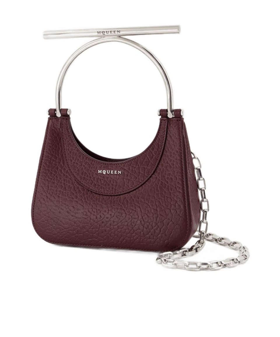 Alexander Mcqueen Mini Cross-bar Tote Bag In Brown