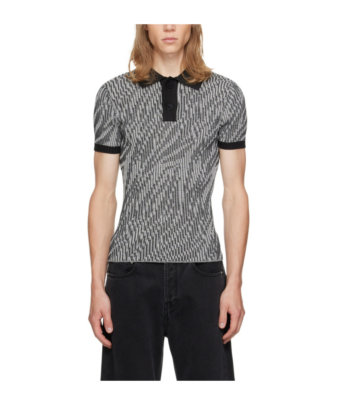 Jacquemus Polo Shirt With Lapel Short Sleeve In Black