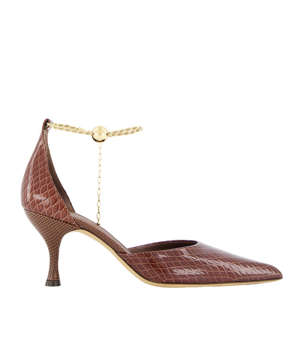 Ferragamo Pointed High Heels In Brown