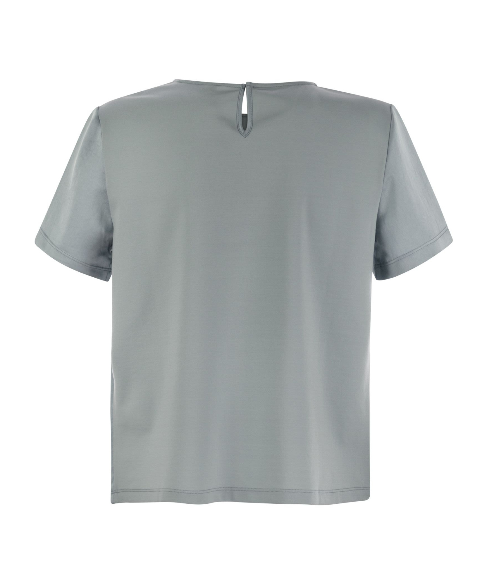 Max Mara Open-necked Black Shirt In Gray