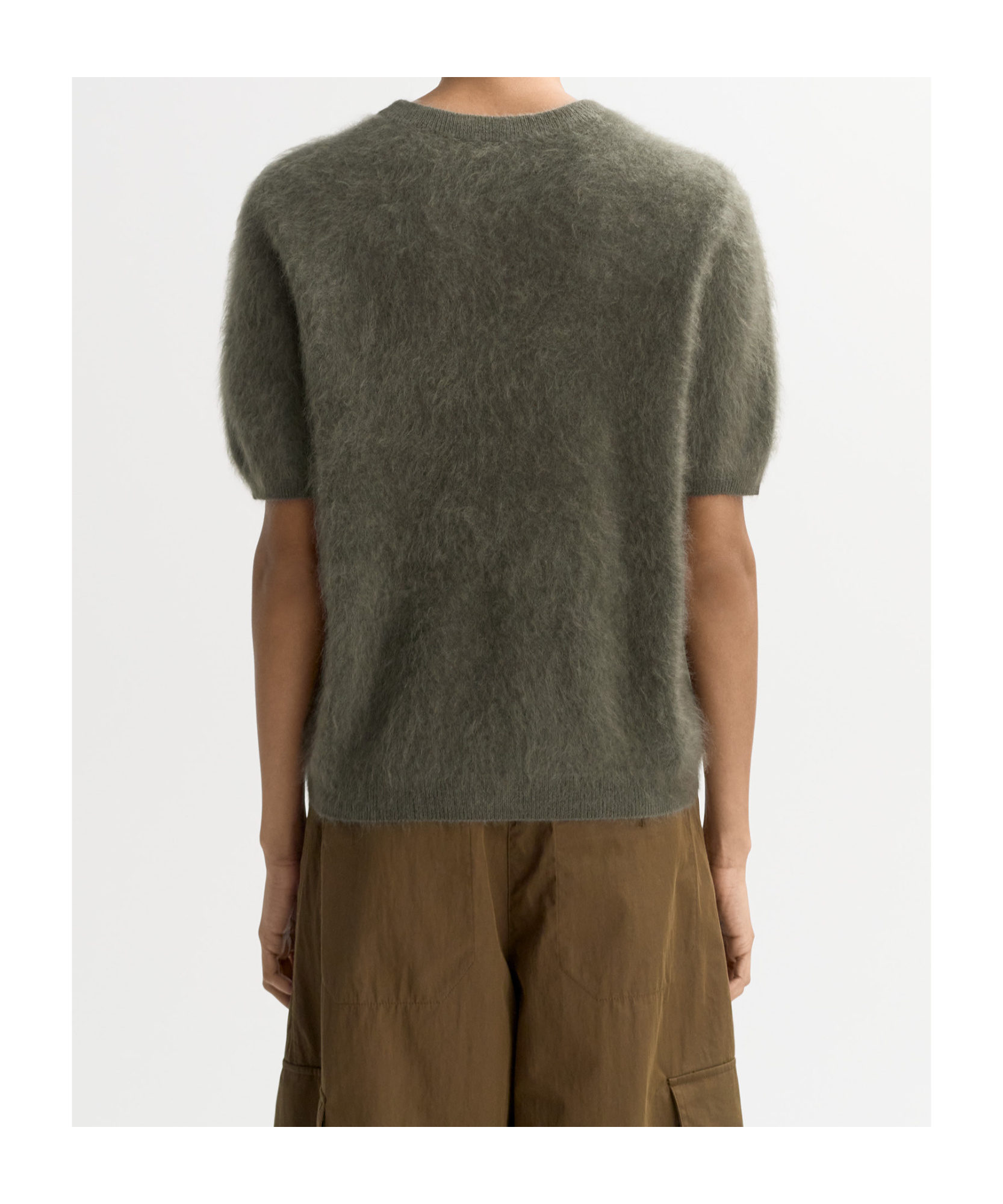 Soft Goat Short-sleeved Sweater In Green