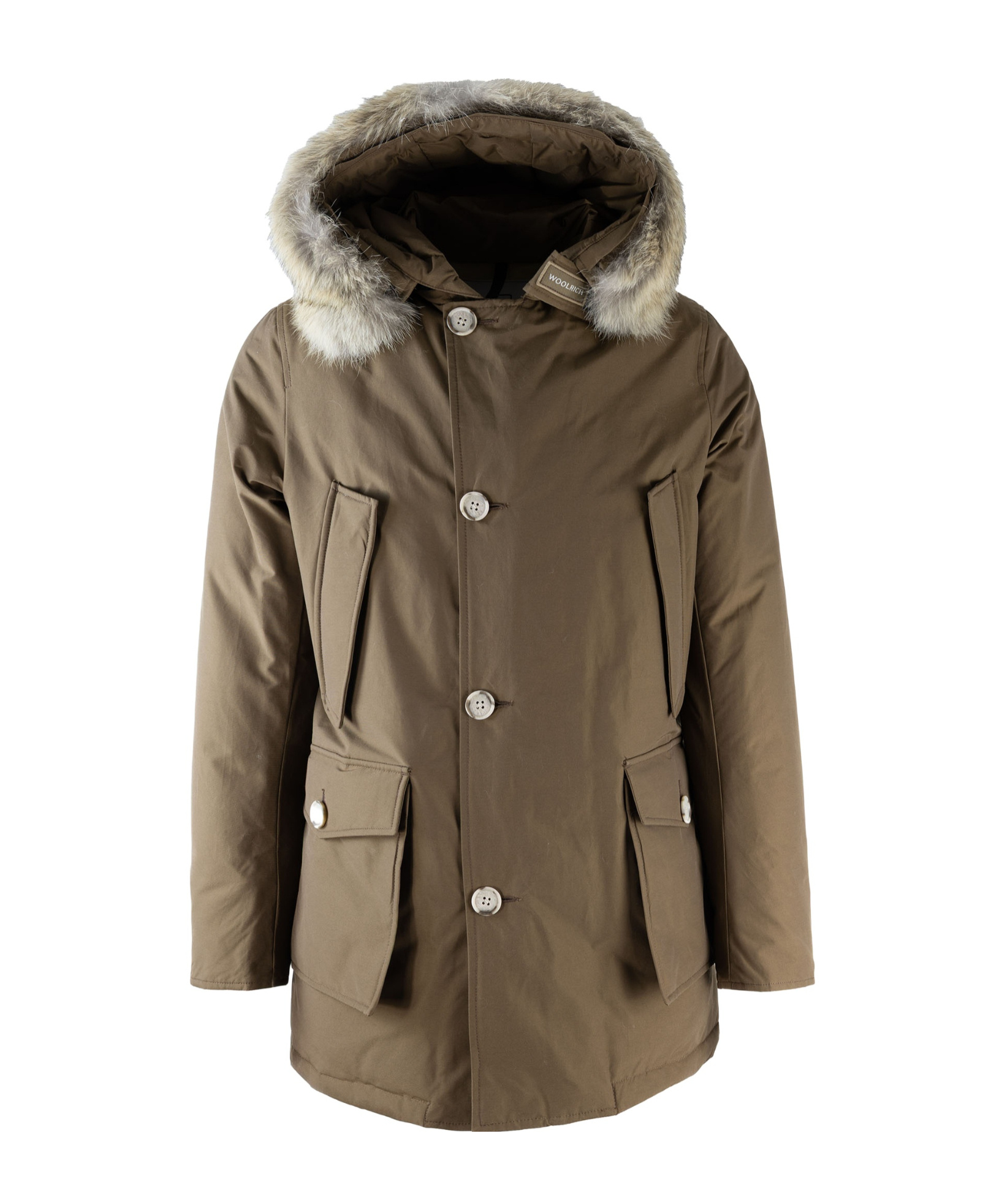 Woolrich Parka Arctic Con Pelliccia Removibile Marrone In Brown