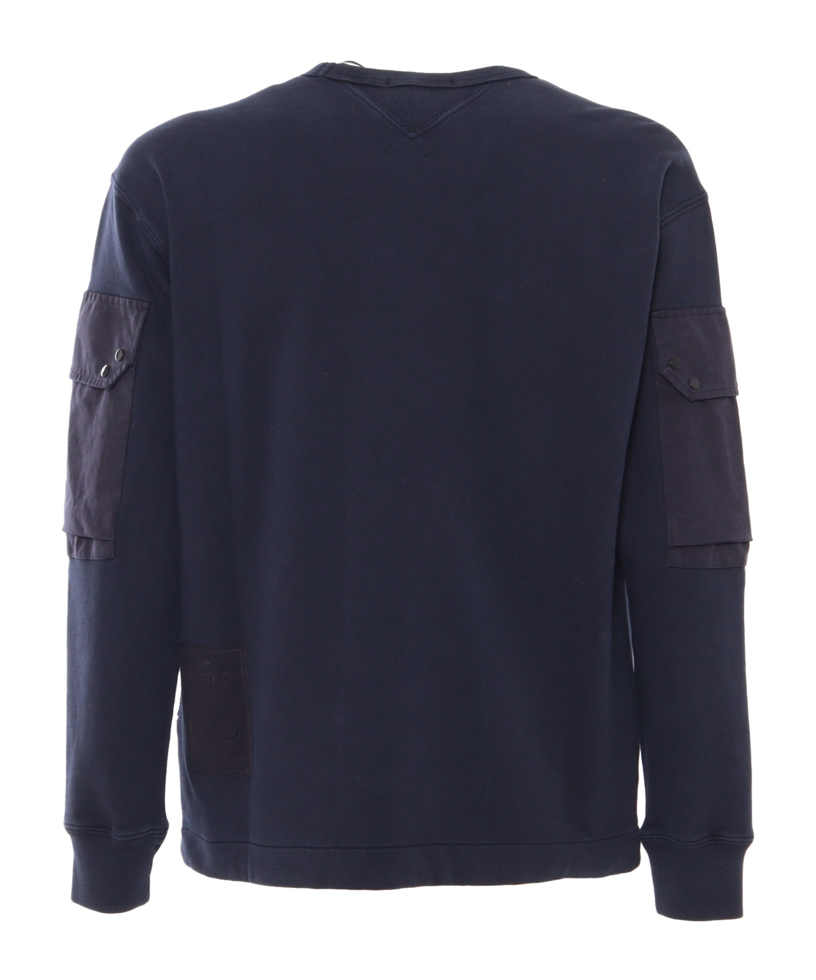 Ten C Blue Sweatshirt With Pockets In Black