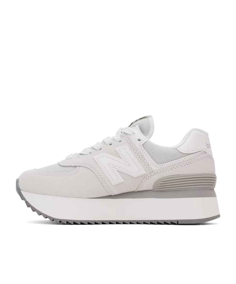 New Balance 574 Low-top Suede Sneakers In White