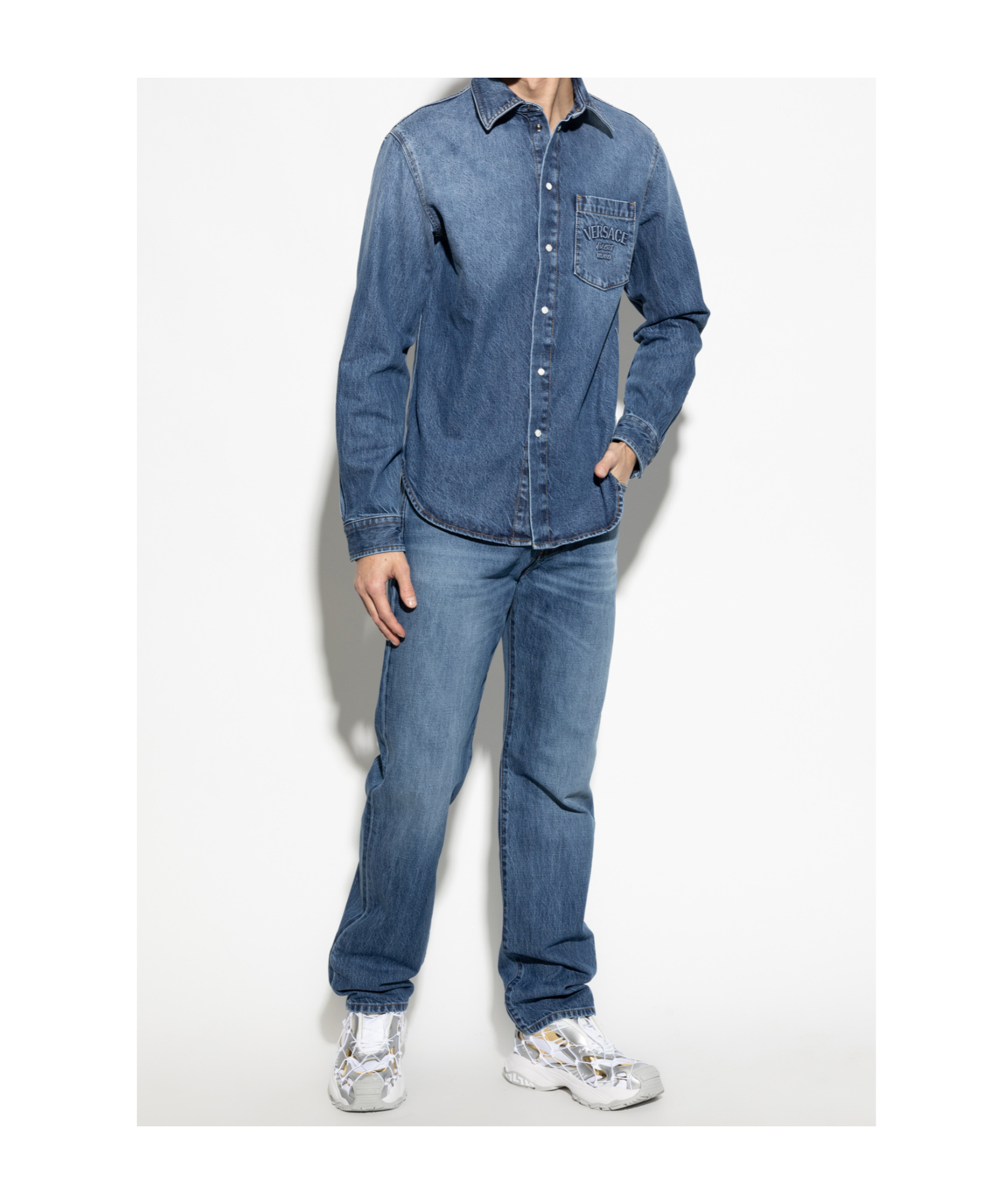 Versace Straight Jeans In Blue
