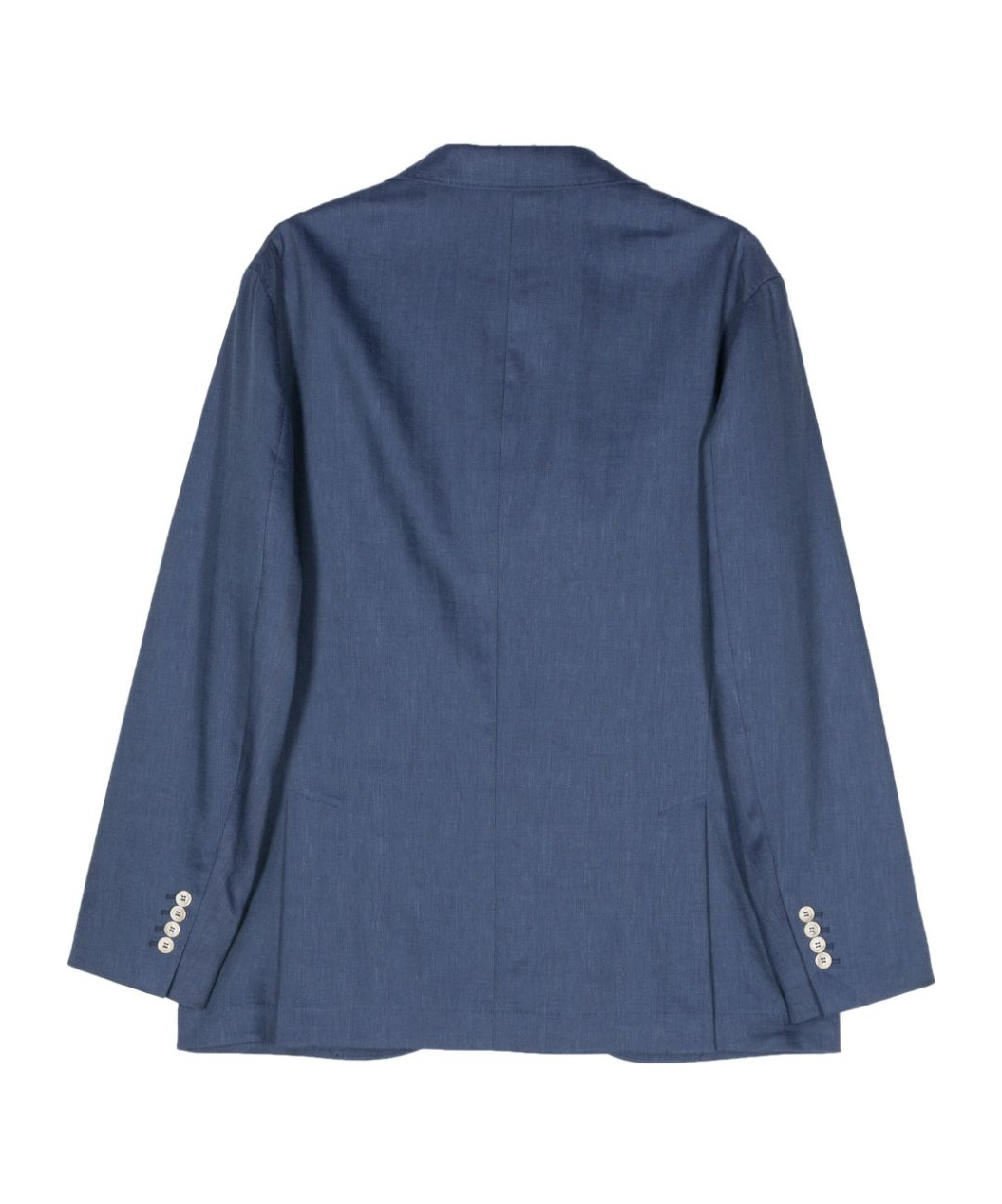 Brunello Cucinelli Single-breasted Linen Blend Blazer In Blue