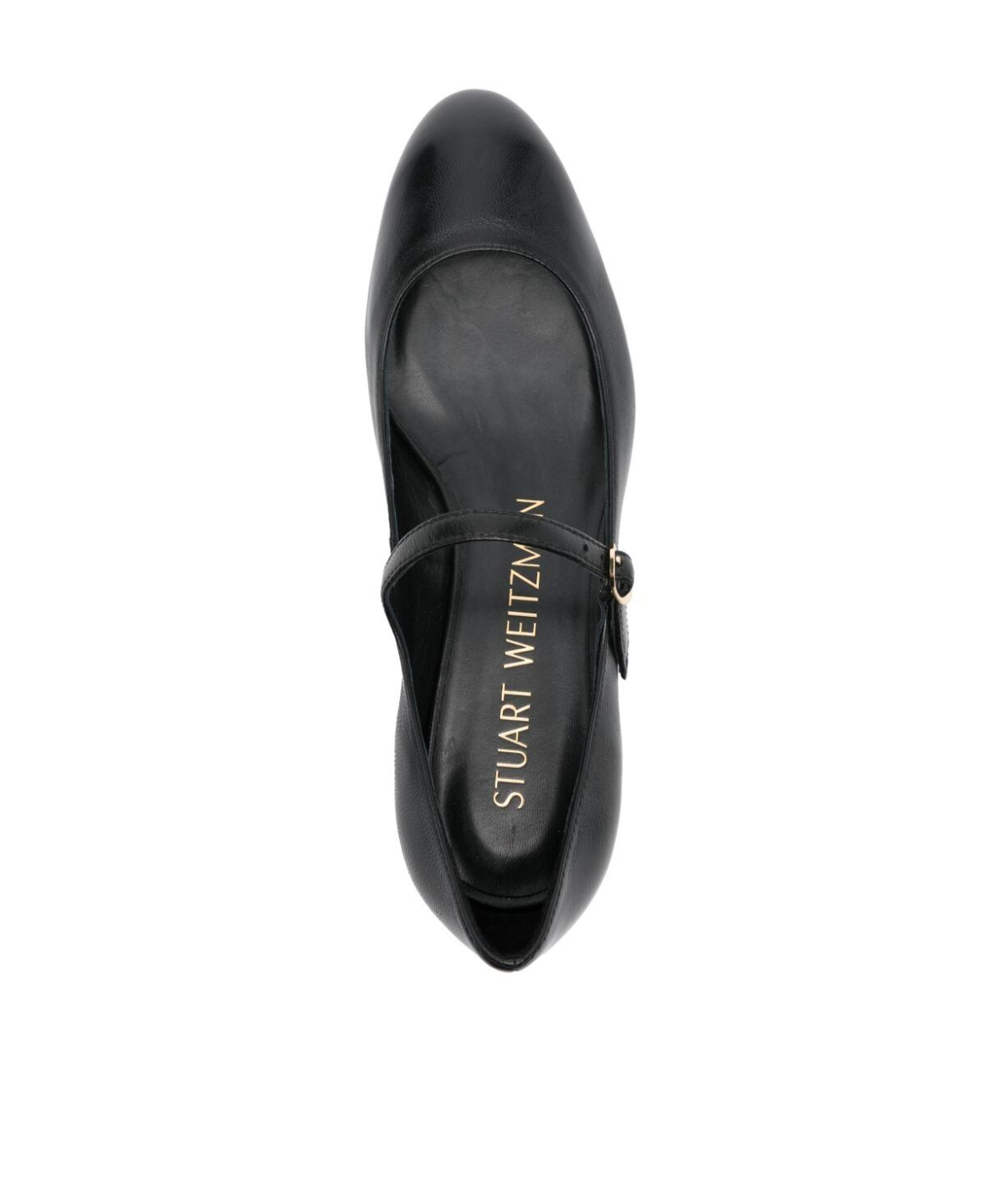 Shop Stuart Weitzman Thick Heel Mary Jane Shoes In Black