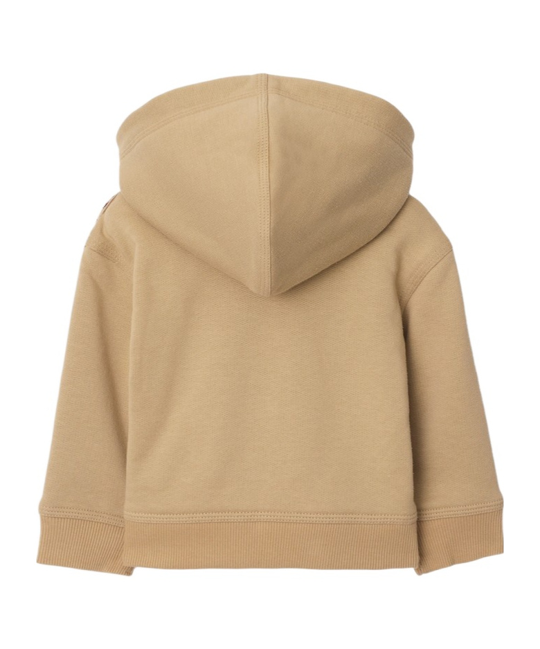 Burberry Beige Cotton Terry Zip Sweatshirt In Brown