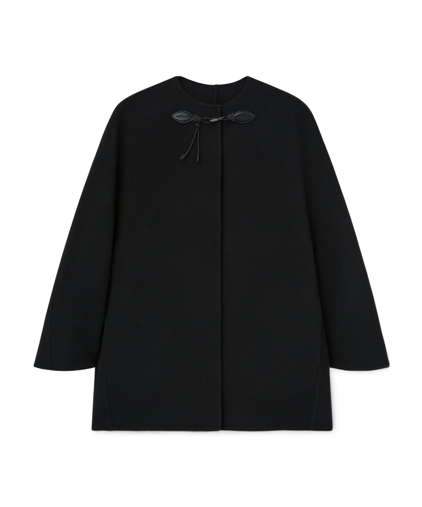 Ermanno Scervino Press-stud Virgin Wool Cape In Black